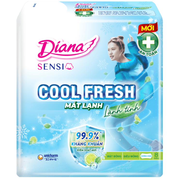 Diana Sensi Cool Fresh  M&aacute;t lạnh Si&ecirc;u mỏng Kh&ocirc;ng c&aacute;nh